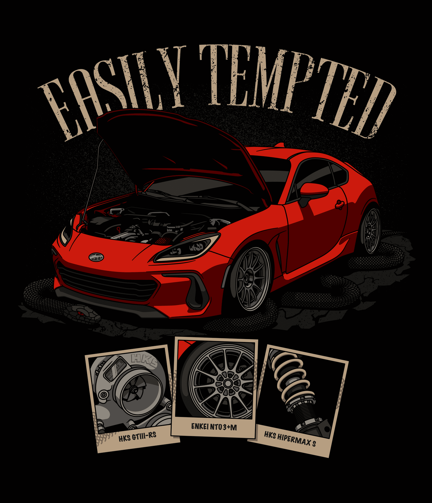 "Easily Tempted" Distressed Tee